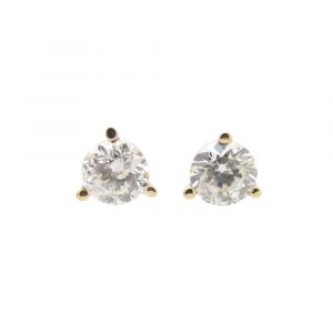 Martini Diamond Stud Earrings Gold