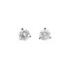 Round Brilliant Diamond Stud Earrings Martini White Gold