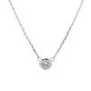 Solitaire Diamond By The Inch Necklace White Gold .32