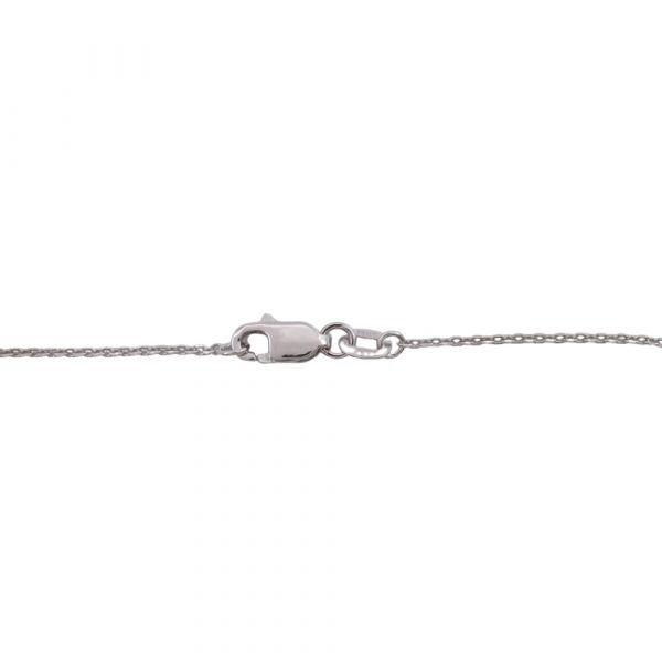 Solitaire Diamond By The Inch Necklace White Gold .37 clasp