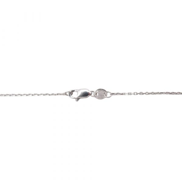 Solitaire Diamond By The Inch Necklace White Gold clasp .32