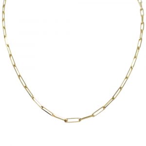 Yellow Gold 2.7mm Paperclip Chain, 20”