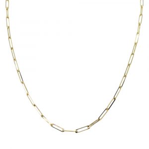 Yellow Gold 2.7mm Paperclip Chain, 22”