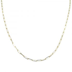 Yellow Gold 2mm Paperclip Chain, 20”