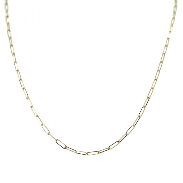 Yellow Gold 2mm Paperclip Chain, 30”