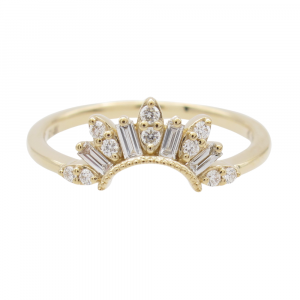 0.205ctw Diamond Curved Band 14K Yellow Gold