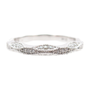 0.21ctw Diamond Geometric Milgrain Band Ring 14K