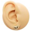 0.25ctw Diamond Puffed Heart Stud Earrings 18k Yellow Gold Lifestyle