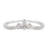 0.305ctw Pear Diamond Curved Band Ring 14K