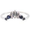 0.30ctw Sapphire & Diamond Curved Band Ring 14K