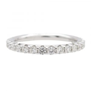 0.89ctw Diamond Eternity Band Ring 14K White Gold