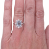 1.02ct Aquamarine & 0.105ctw Diamond Halo Ring 14K worn