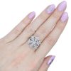 1.12ctw Diamond Floral Bouquet Cluster Ring 14k White Gold Lifestyle