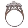 1.12ctw Diamond Floral Bouquet Cluster Ring 14k White Gold Side