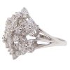 1.12ctw Diamond Floral Bouquet Cluster Ring 14k White Gold Right Side