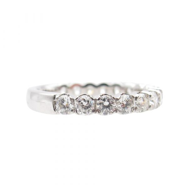 1.13ctw Diamond Stack Band Ring 14K side