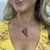 1.50ctw Black & 0.88ctw White Diamond Modern Necklace 18K worn