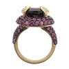 11.84ctw Garnet, Tourmaline & Diamond Ring 14K top