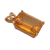 12.24ct Emerald Cut Citrine Pendant 14k Yellow Gold (1)