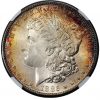 1885-S Morgan Dollar MS64 NGC + CAC Rainbow Toned