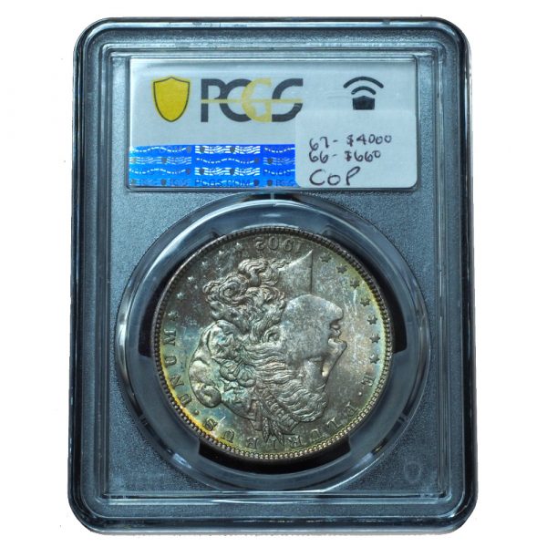 1902 Morgan Dollar MS66+ PCGS Beautifully Toned