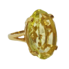 27.71ct Fancy Oval citrine Solitaire Ring 14K Yellow Gold (1)