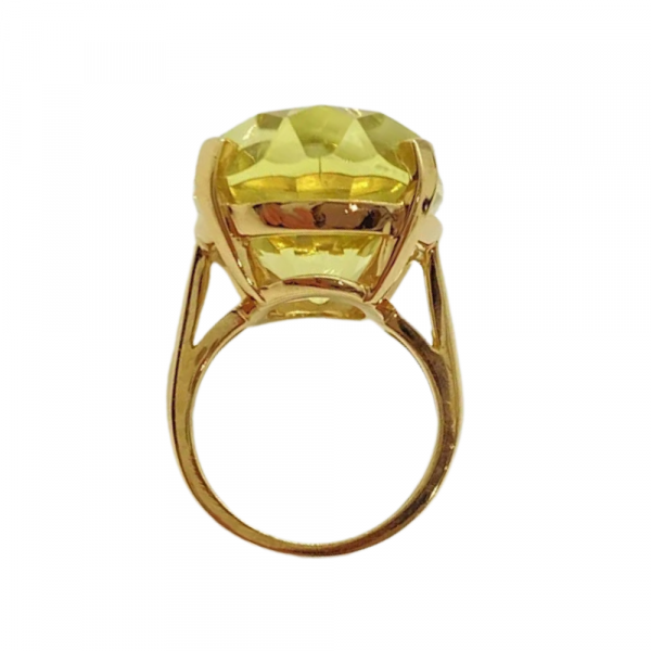 27.71ct Fancy Oval citrine Solitaire Ring 14K Yellow Gold (4)