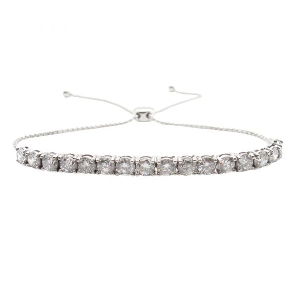 3.36ctw SI2 HI Diamond Bolo Bracelet 14K