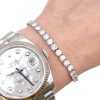 3.36ctw SI2 HI Diamond Bolo Bracelet 14K worn