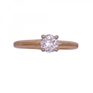 .33ct G-VS Old Euro Cut Diamond Solitaire Ring 14K Two-Tone (2)