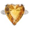 4.50ct Citrine 1950’s Heart Ring 14K