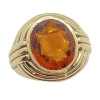 7.18ct Oval Madeira Citrine Mens Ring 14K Yellow Gold (1)