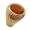 7.18ct Oval Madeira Citrine Mens Ring 14K Yellow Gold (3)