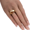 Chunky Modernist Citrine Diamond Ring 1.44ctw 14K Gold, Square Shank (4)