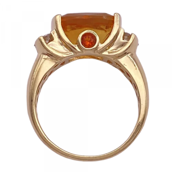 Citrine Diamond Ring 4.59ctw 14K Gold (3)