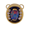 Custom Opal, Diamond Lapis Lazuli Pendant 18K Gold (2)