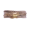 David Yurman Cross-Over Ring Sterling Silver and 18K Gold (2)