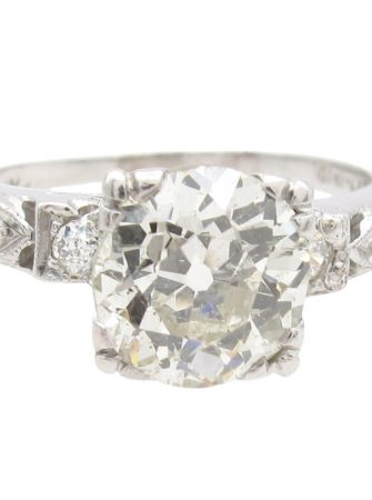 Edwardian 1.82ctw Old European Diamond Ring Platinum