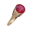 Edwardian Rubellite Tourmaline Solitaire Filigree Ring 1.20ct 14K (2)