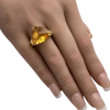 Fantasy Cut Citrine Solitaire Ring 18K Gold 12.42ct (3)