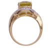 Green Citrine Diamond Ring 5.24ctw 14K Two-Tone Gold (4)