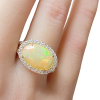 Karin Tremori Australian Opal Diamond Halo Ring 4.10ctw 14K Gold Australia (4)