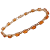 Mexican Fire Opal Line Bracelet 2.40ctw 14K Yellow Gold