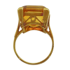 Mid-Century 10.10ct Princess Cut Citrine Solitaire Ring 14K Yellow Gold (2)