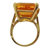 Mid-Century 26.19ct Emerald Cut Citrine Solitaire Ring 14K Yellow Gold (4)