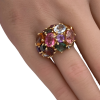 Multi Gem Bombé Cocktail Ring 14K Gold 24.43ctw (2)