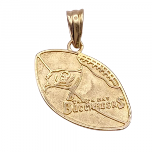 NFL Tampa Buccaneers Football Charm Pendant 14K Yellow Gold (2)