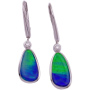 Opal Diamond Dangle Earrings 14K White Gold (2)