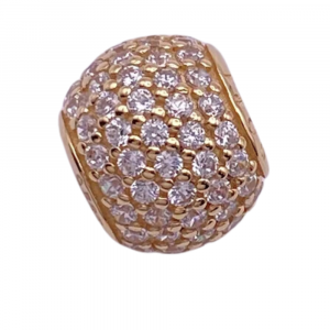 Pandora Lights Pave Cubic Zirconia Bead Charm 14K Yellow Gold (2)