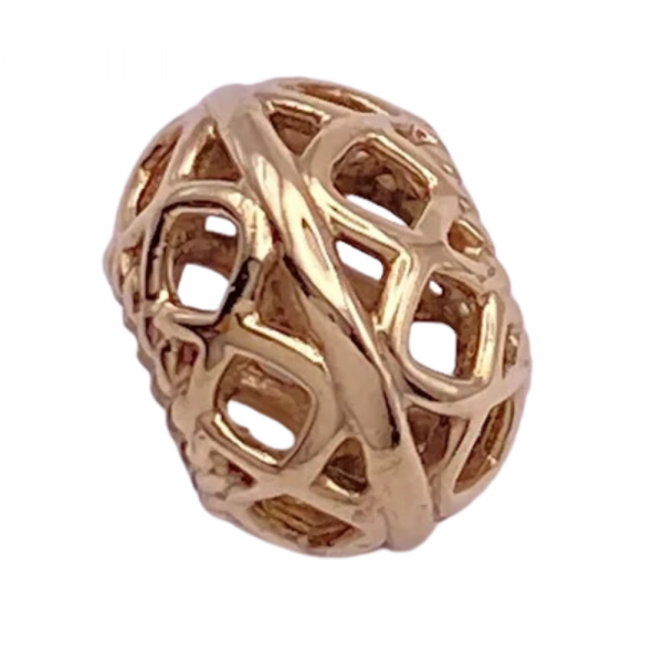 Pandora Open Lattice Bead Charm 14K Yellow Gold (2)